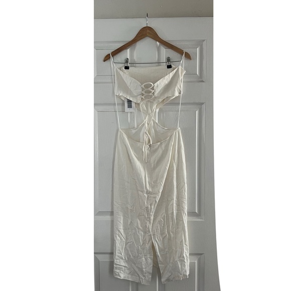 White Cut Out Midi Dress - Picture 6 of 6